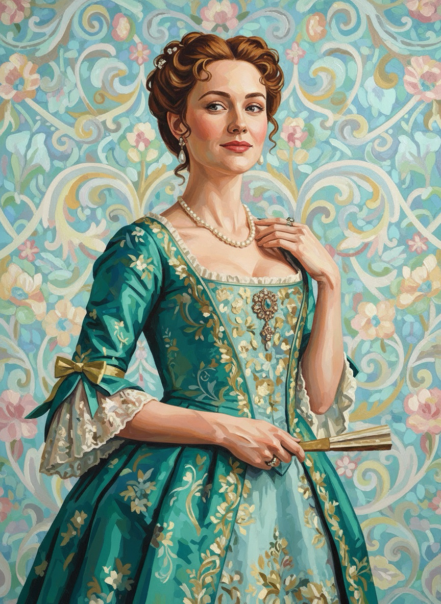 Floral Fan Lady (100 Color Diamond Painting) Diamond Painting kit