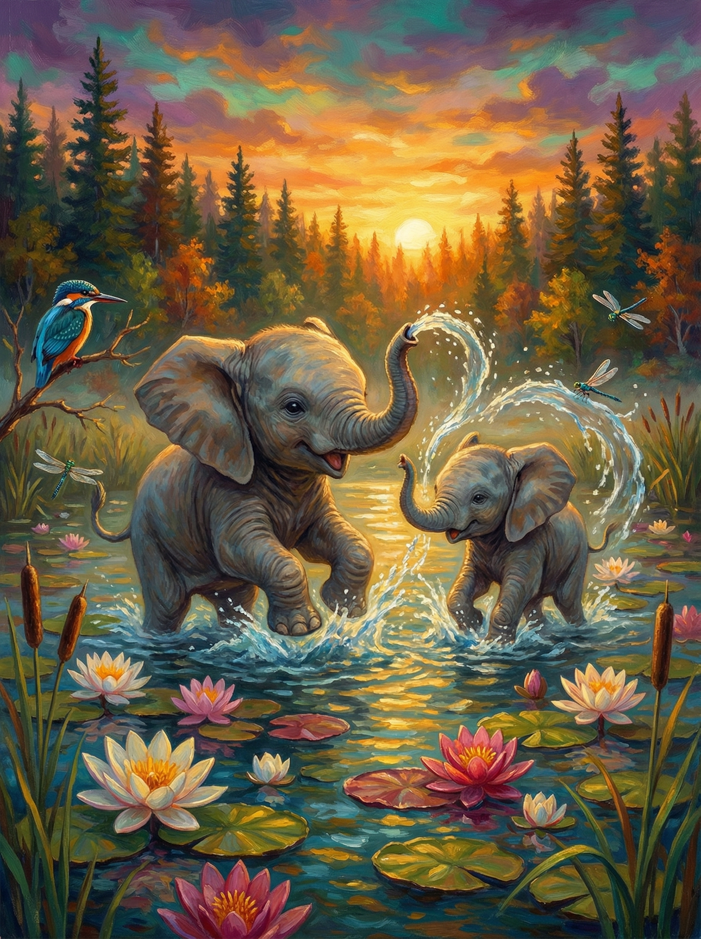 Joyful Splash (Board Canvas)