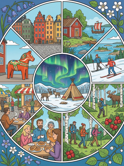 Sweden Nordic Life (Diamond Painting) Diamond Painting kit