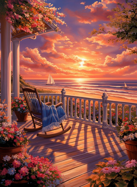 Sunset Serenity Porch (Diamond Painting) Diamond Painting kit