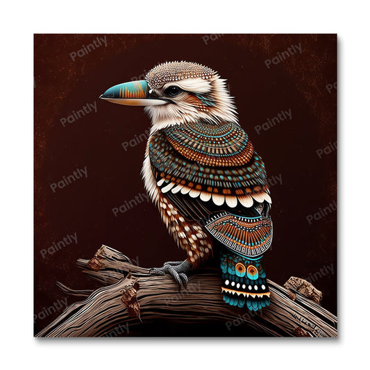 Aboriginal Art Kookaburra III (Wall Art) Animals Paint by Numbers kit