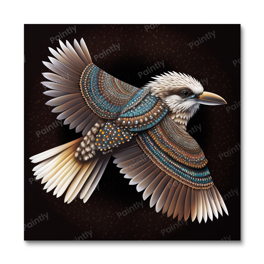 Aboriginal Art Kookaburra II (Wall Art) Animals Paint by Numbers kit