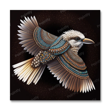 Aboriginal Art Kookaburra II (Wall Art) Animals Paint by Numbers kit