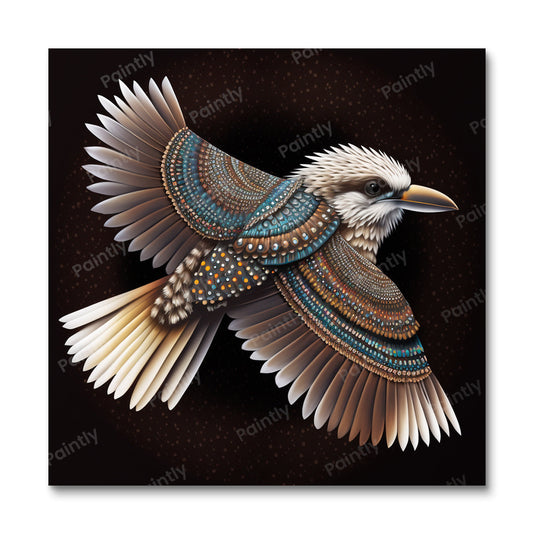 Aboriginal Art Kookaburra II (Wall Art) Animals Paint by Numbers kit