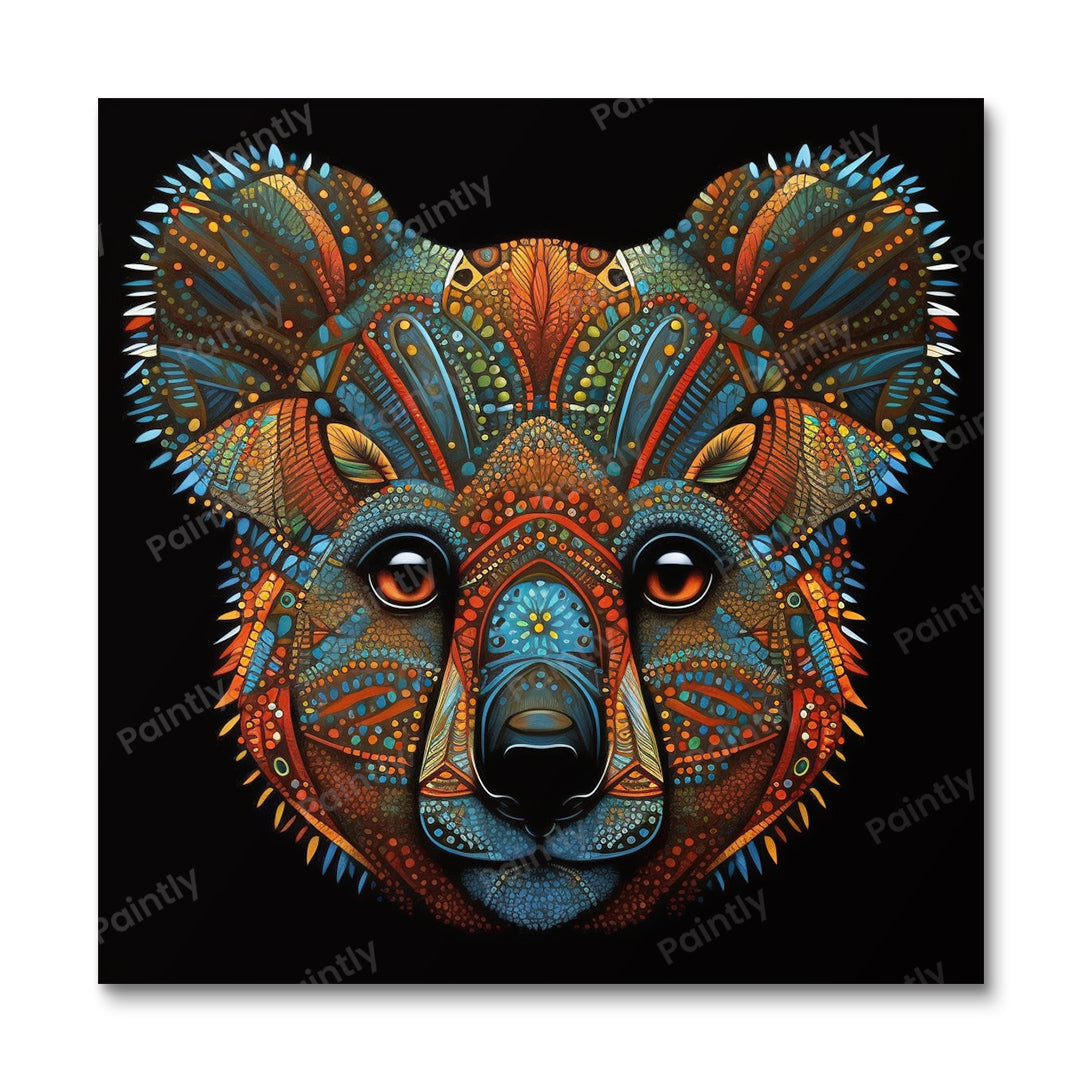 Aboriginal Art Koala I (Wall Art) Animals Paint by Numbers kit