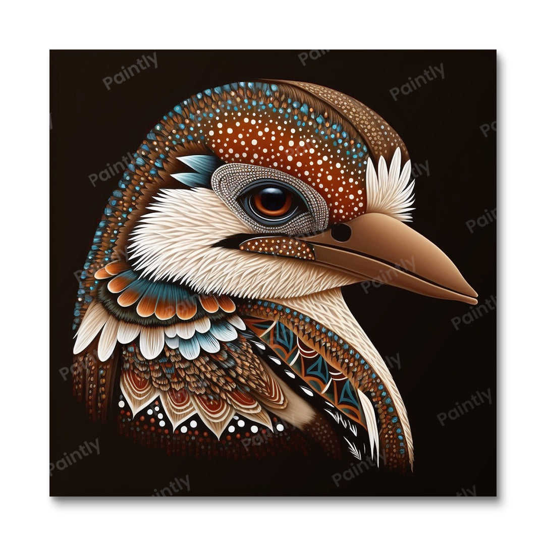 Aboriginal Art Kookaburra I (Wall Art) Animals Paint by Numbers kit