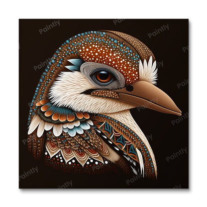 Aboriginal Art Kookaburra I (Wall Art) Animals Paint by Numbers kit