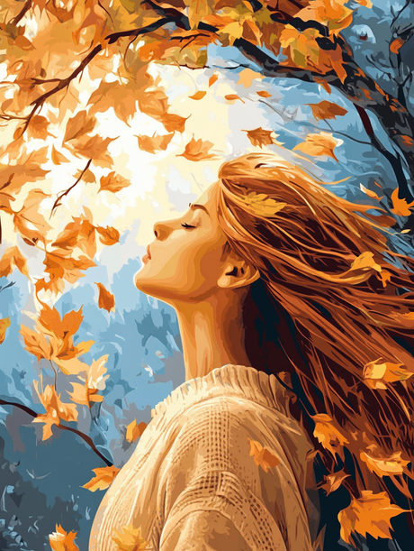 Autumn Breeze Girl (Diamond Painting) Diamond Painting kit