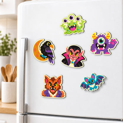 Vampire and Werewolf Night Crew fridge magnets – image 3