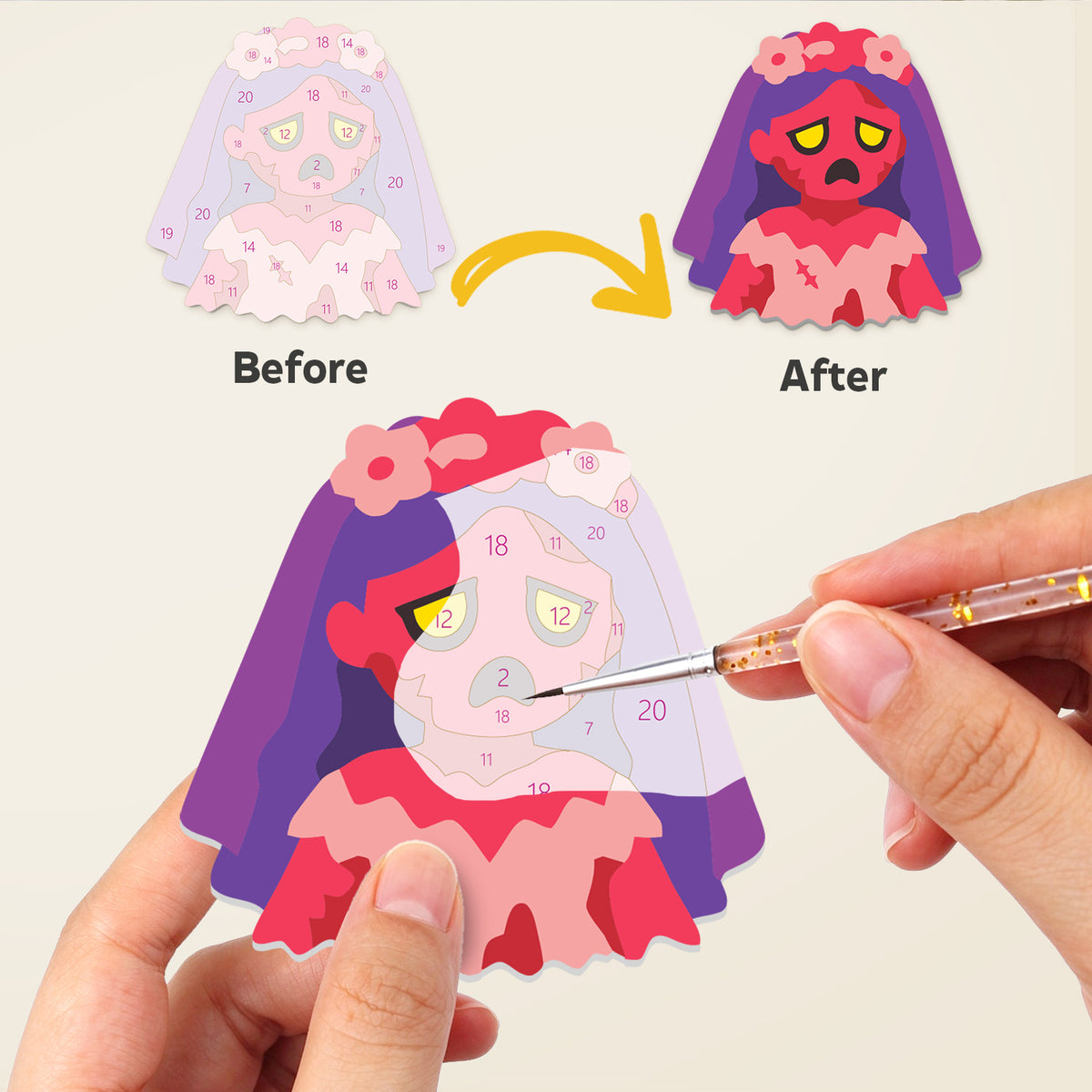 Headless Horseman and Mummy fridge magnets – image 2