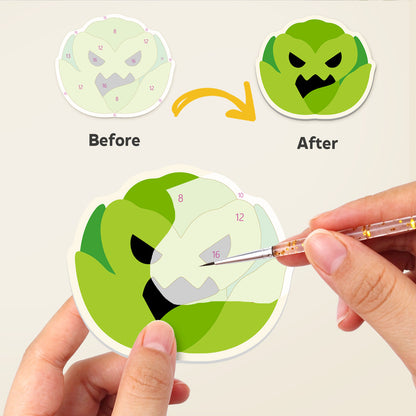 Grumpy Veggie Patch Monsters fridge magnets – image 2