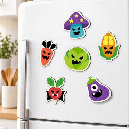 Grumpy Veggie Patch Monsters fridge magnets – image 3