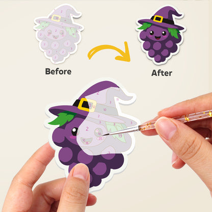 Ghost Garlic and Witch Grapes fridge magnets – image 2