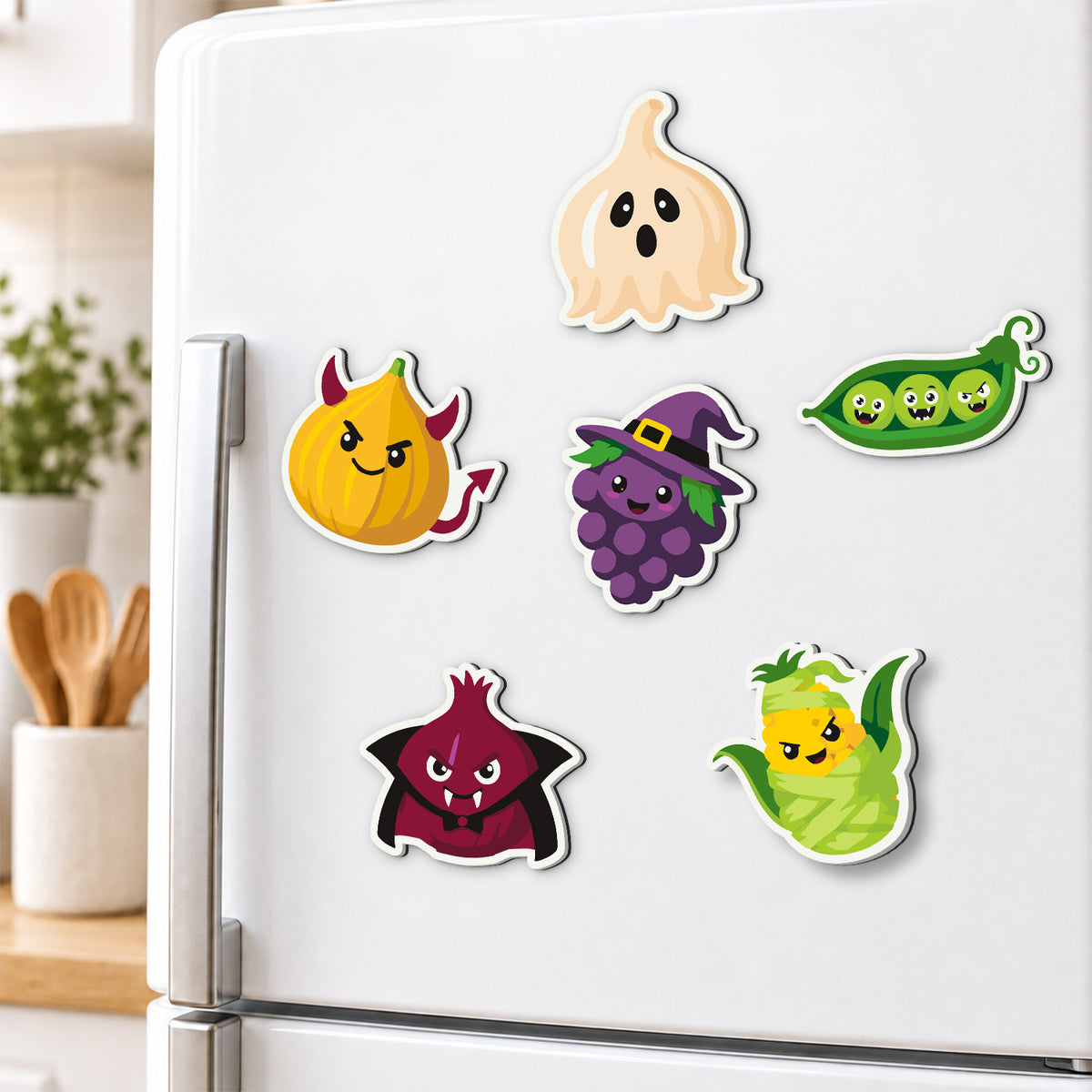 Ghost Garlic and Witch Grapes fridge magnets – image 3