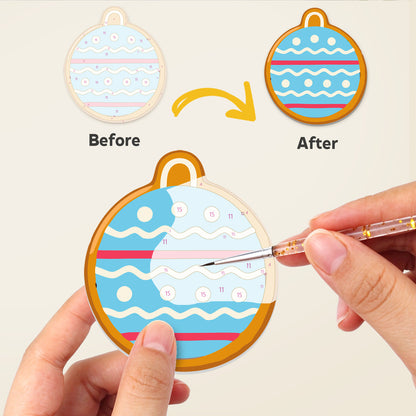 Angel and Snowman Sugar Cookies fridge magnets – image 2