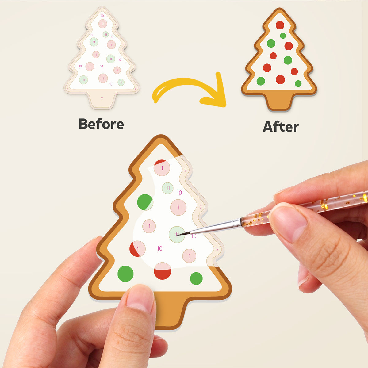Reindeer and Gingerbread House fridge magnets – image 2