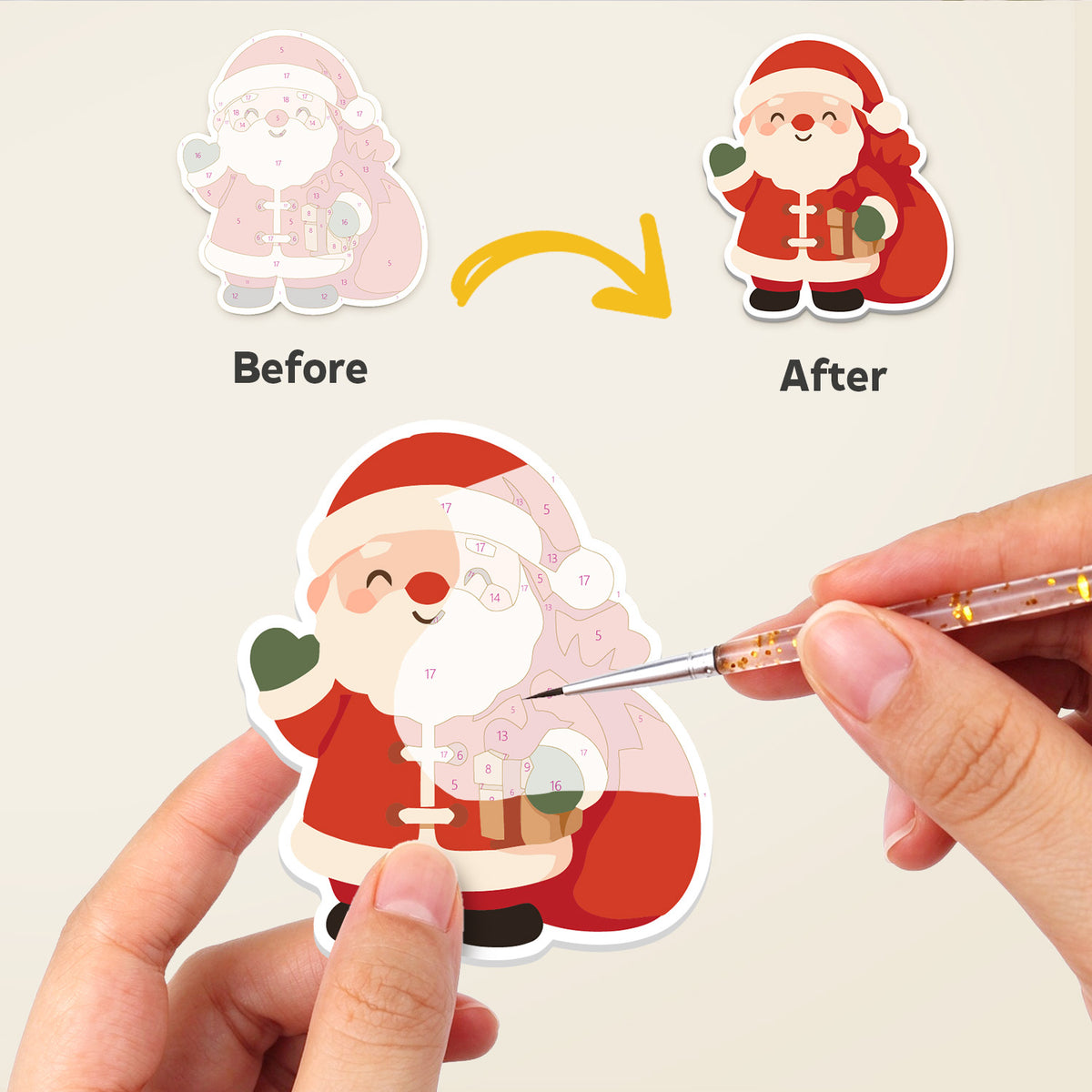 Caroling Gingerbread and Gnome fridge magnets – image 2