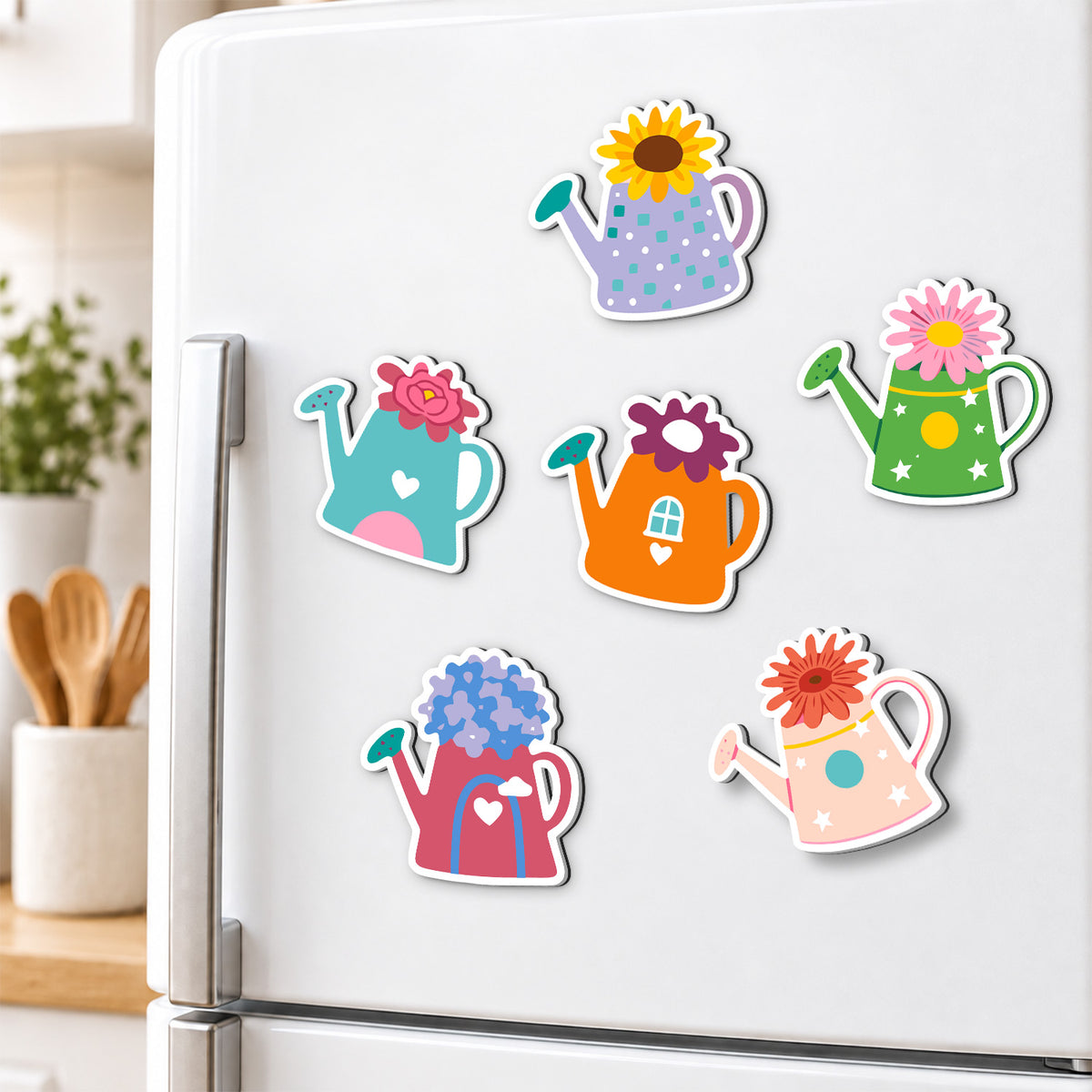 Sunflower Watering Can Posies fridge magnets – image 3