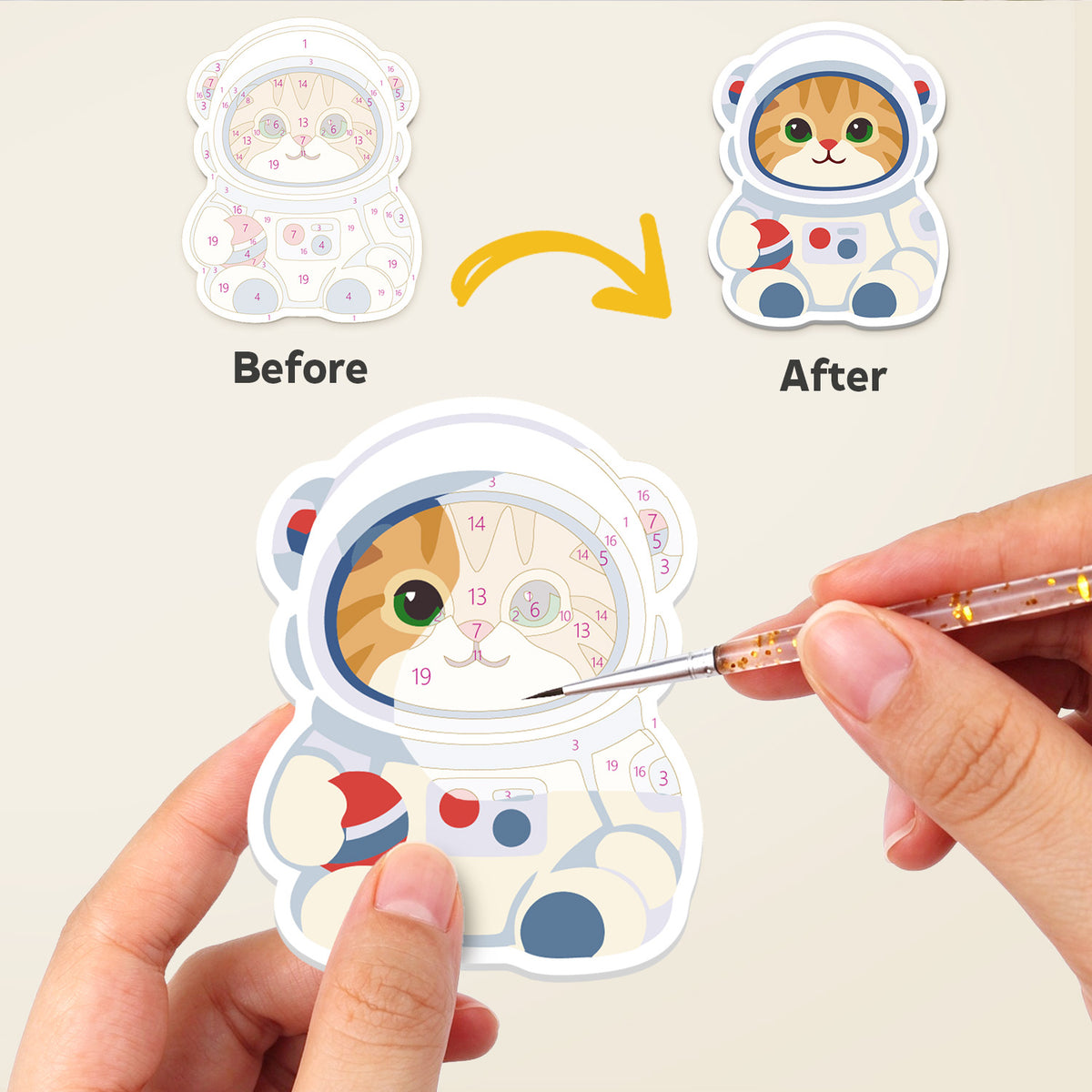 Dress-Up Cat Parade fridge magnets – image 2