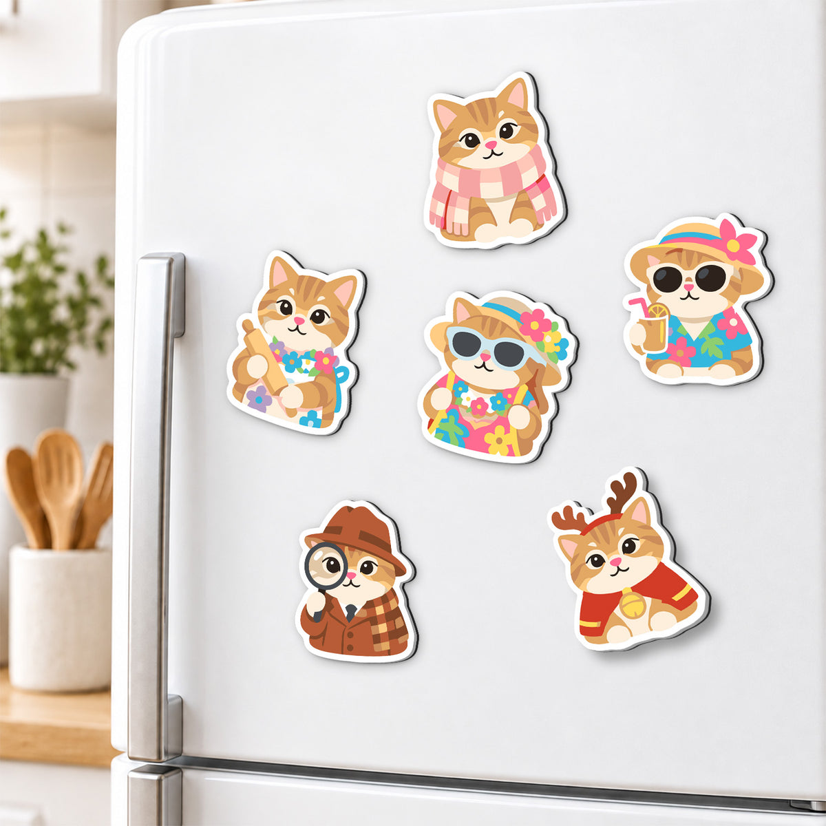 Ginger Tabby Wardrobe fridge magnets – image 3