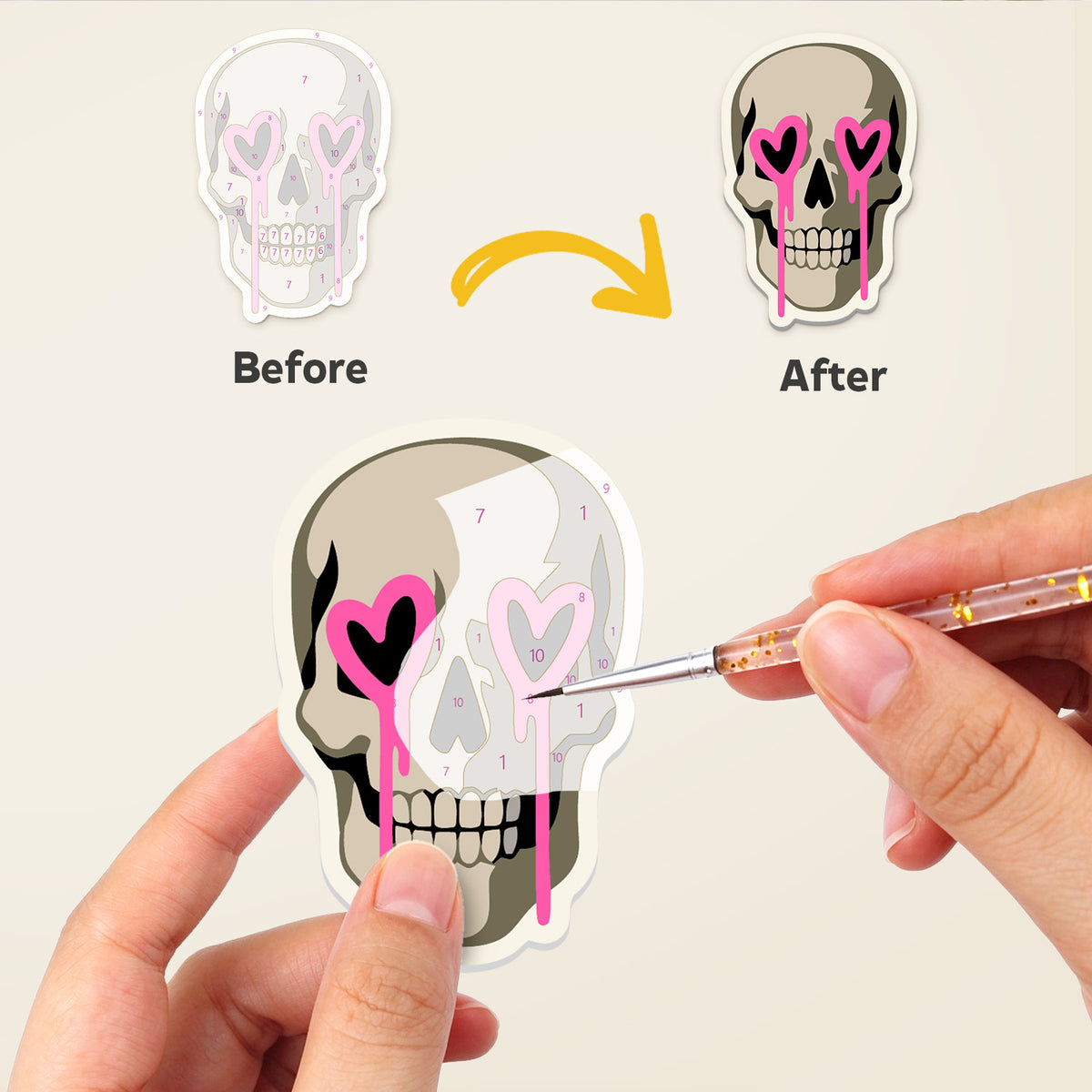Rebel Skull Sticker Mix fridge magnets – image 2