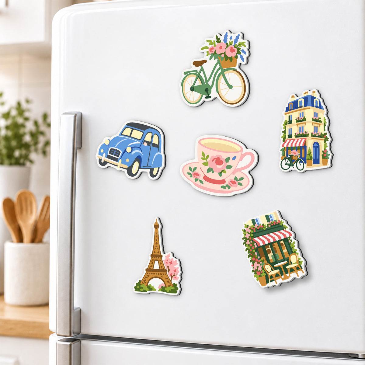 Paris Café and Eiffel Tower fridge magnets – image 3