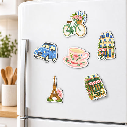 Paris Café and Eiffel Tower fridge magnets – image 3