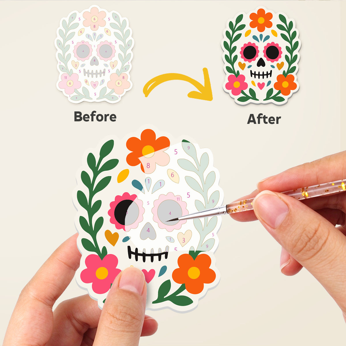 Day of the Dead Sugar Skulls fridge magnets – image 2