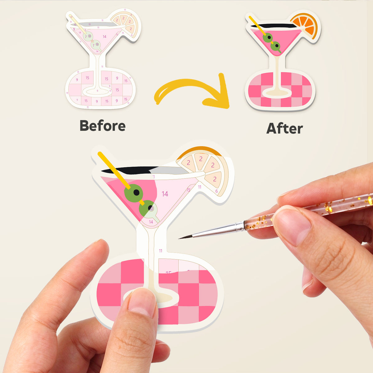 Cocktail Hour Leopard Chic fridge magnets – image 2
