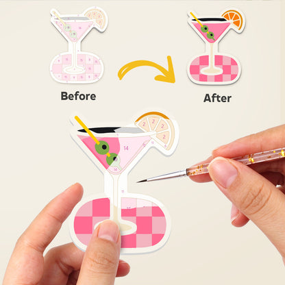 Cocktail Hour Leopard Chic fridge magnets – image 2