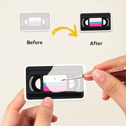 Neon Boombox and VHS Throwback fridge magnets – image 2