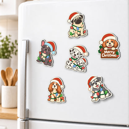 Merry Christmas Pug and Pals fridge magnets – image 3