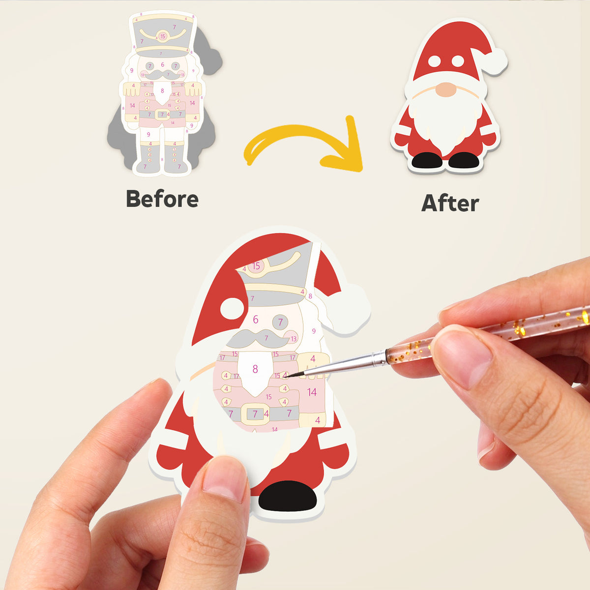 Nutcracker and Santa Mouse fridge magnets – image 2