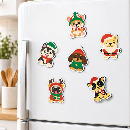 Bobble Hat Holiday Hounds fridge magnets – image 3