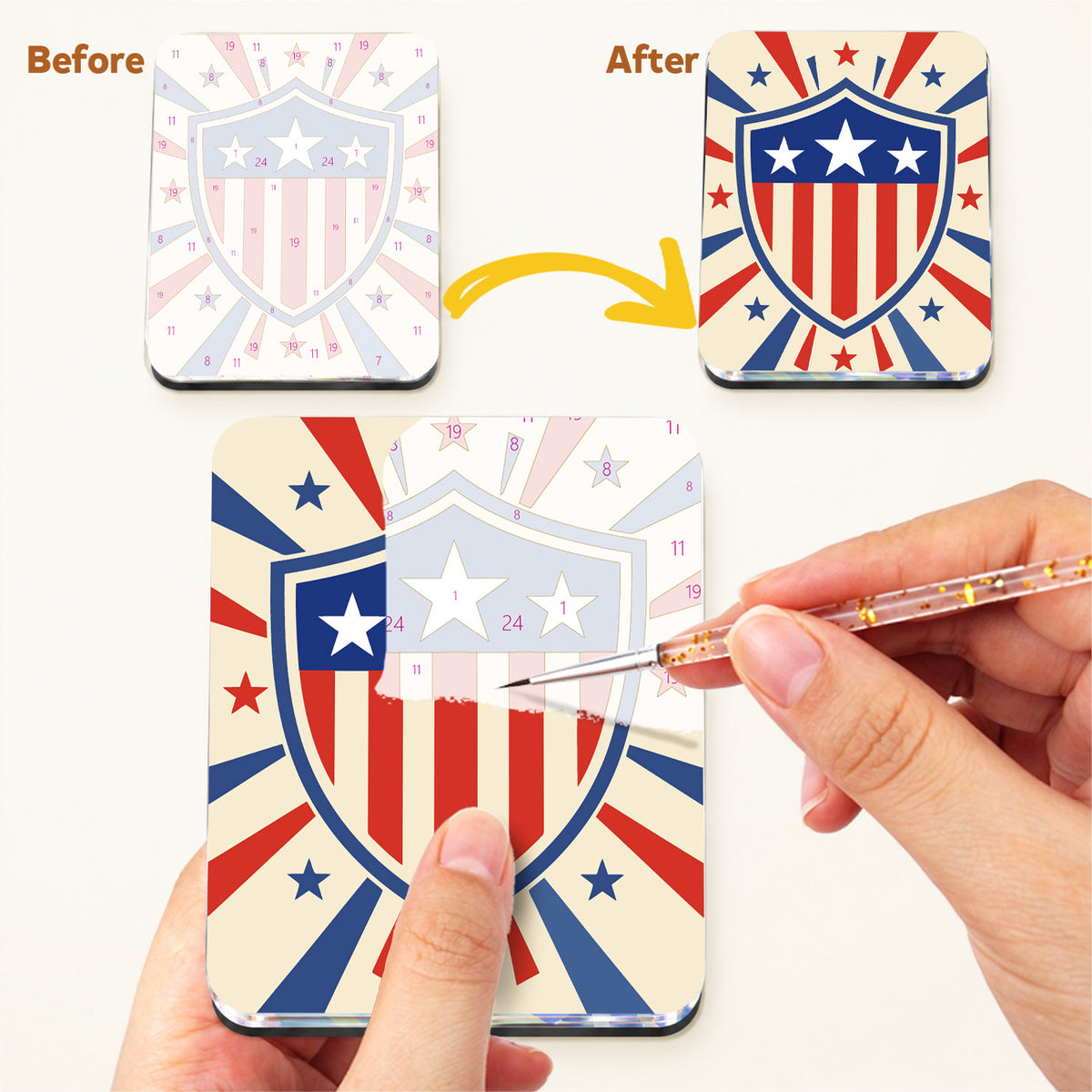 Liberty Torch and Fireworks fridge magnets – image 3