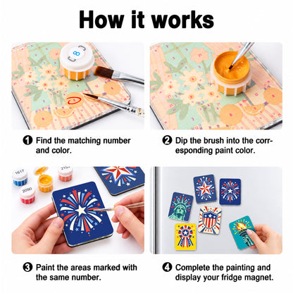 Liberty Torch and Fireworks fridge magnets – image 4