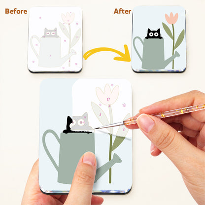 Peekaboo Cats and Houseplants fridge magnets – image 3