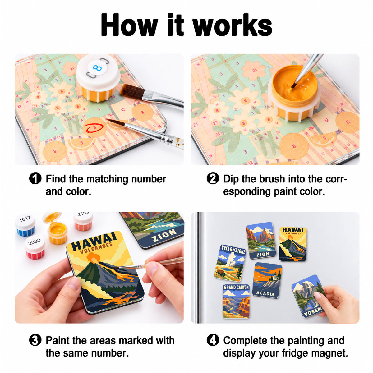 Retro National Park Posters fridge magnets – image 3