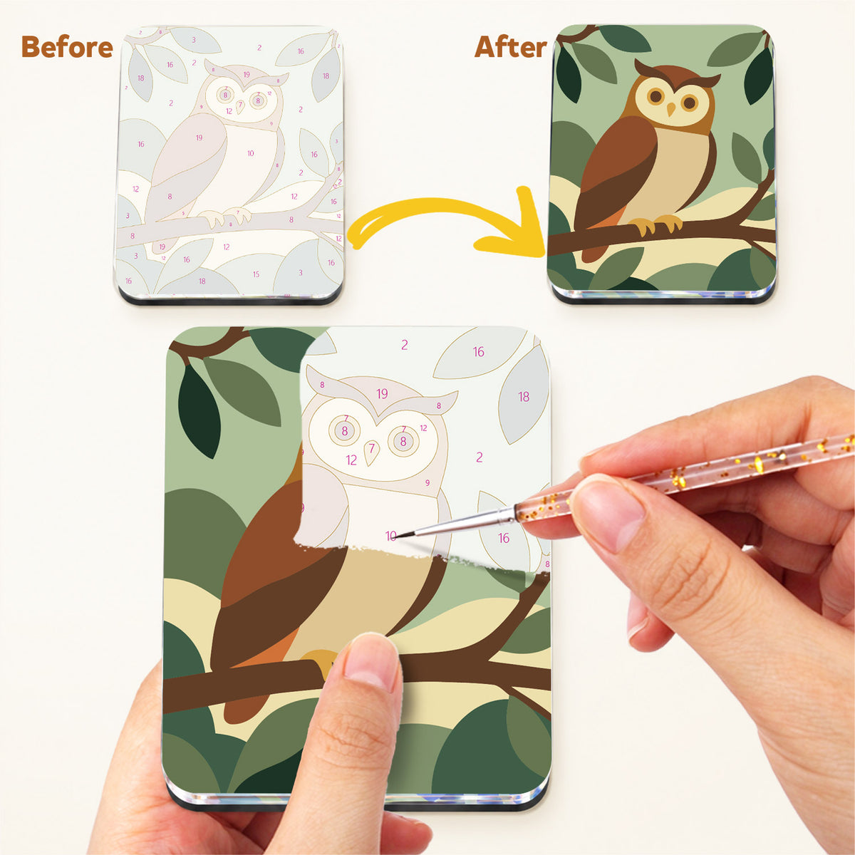 Sage Green Forest Friends fridge magnets – image 3