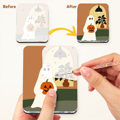 Olive and Rust Halloween Nooks fridge magnets – image 3