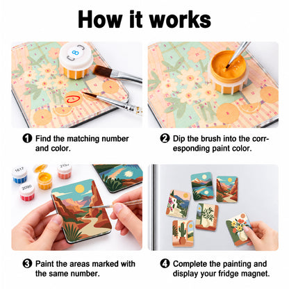 Terracotta Canyons and Cacti fridge magnets – image 4