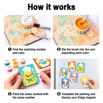 Baby Animal Chefs in Toques fridge magnets – image 4