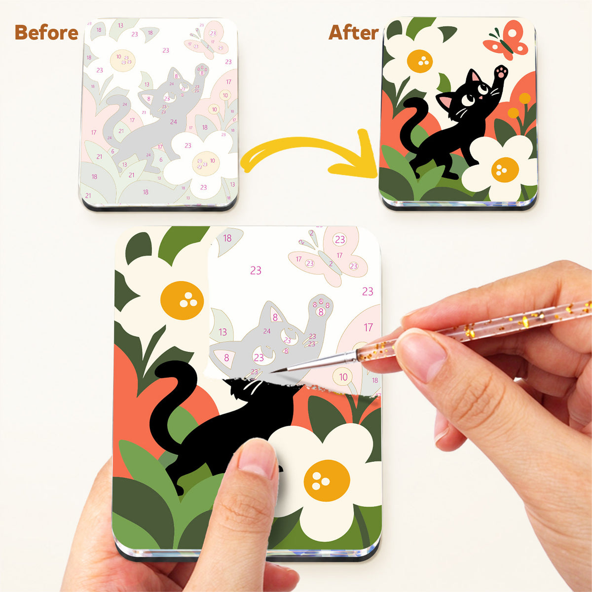 Daisy Meadow Black Kittens fridge magnets – image 3