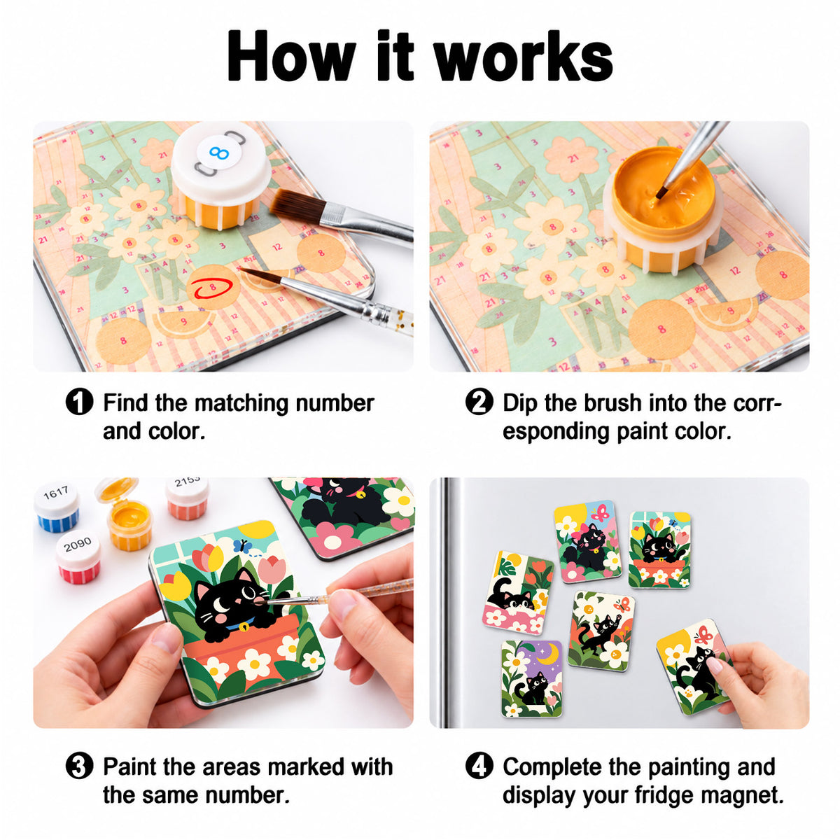 Daisy Meadow Black Kittens fridge magnets – image 4