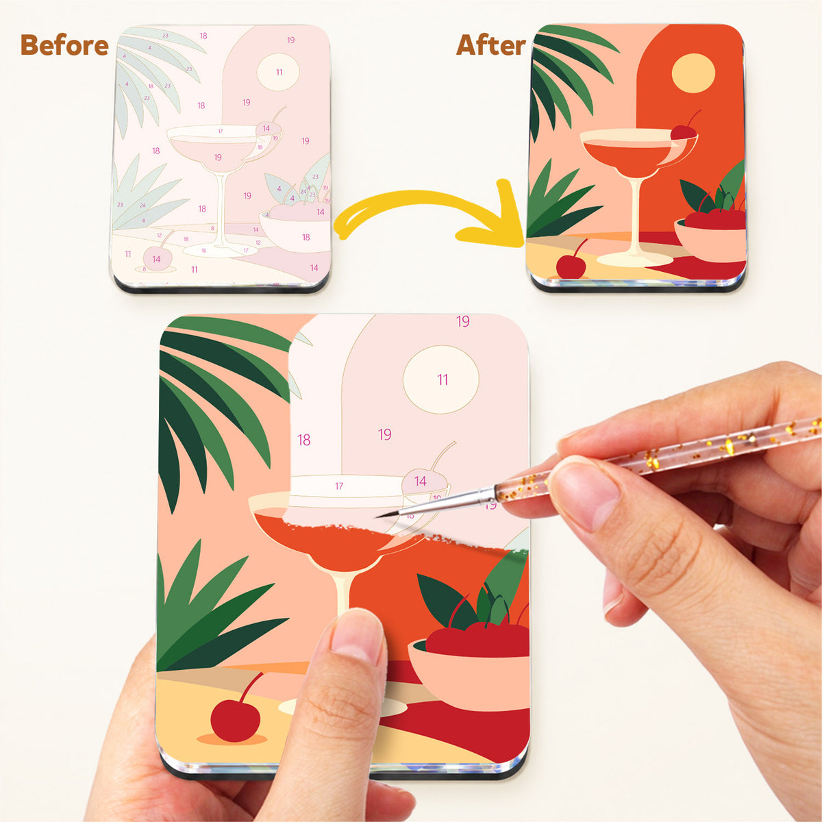 Terrace Cocktails by the Sea fridge magnets – image 3
