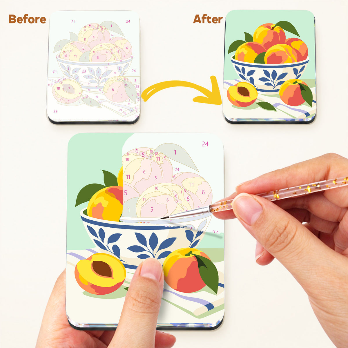 Figs, Pears and Persimmons fridge magnets – image 3
