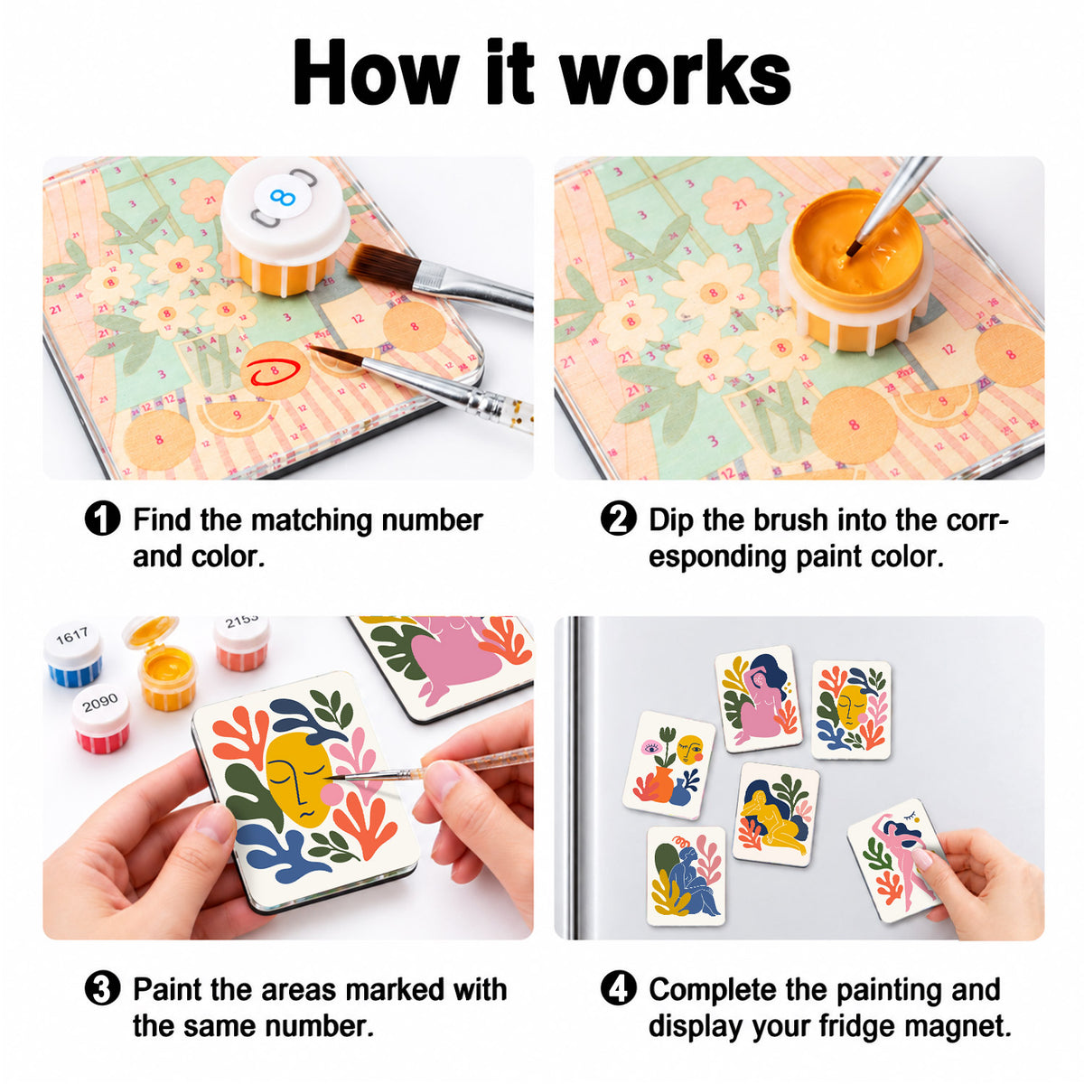 Abstract Muses and Leaves fridge magnets – image 4