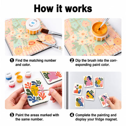 Abstract Muses and Leaves fridge magnets – image 4