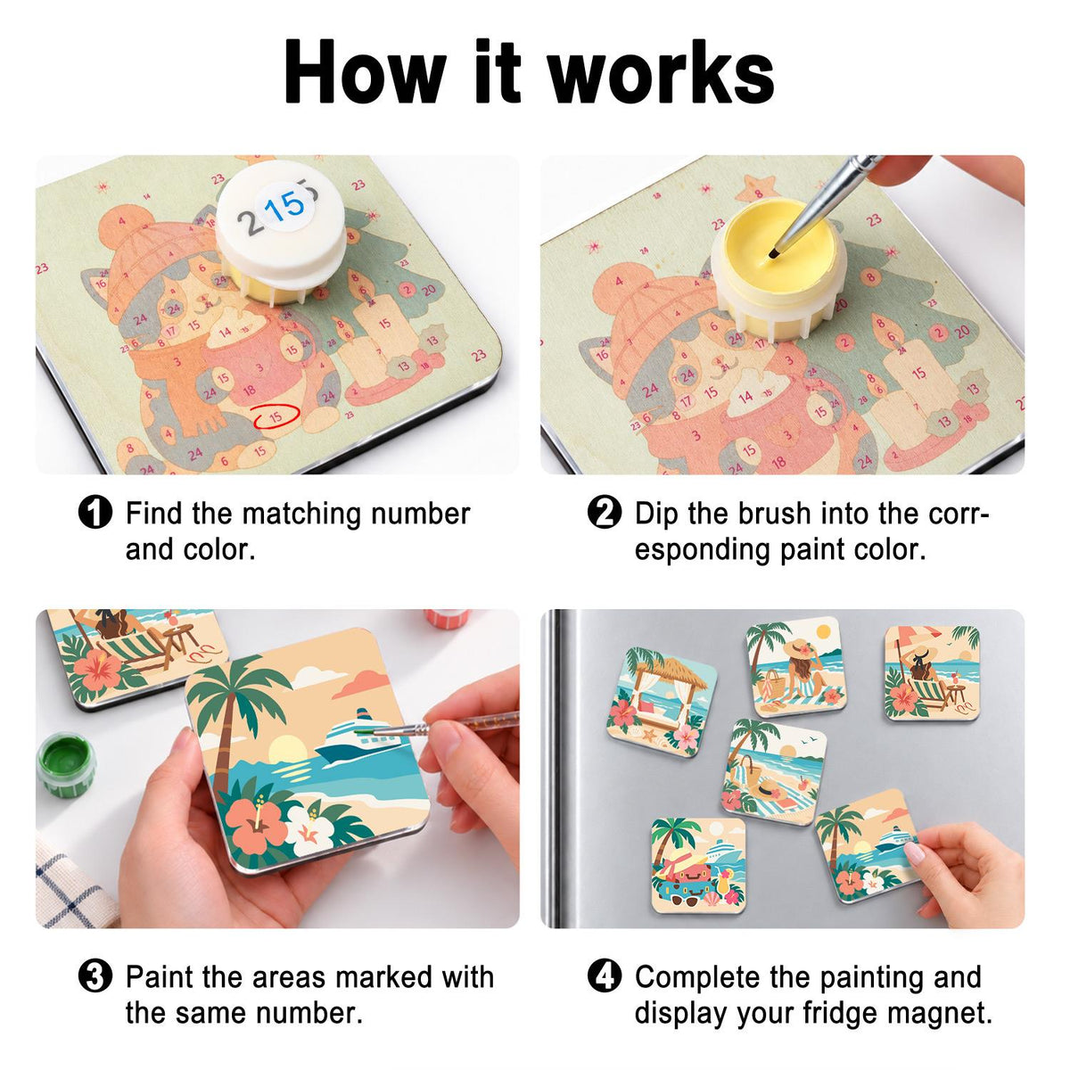 Sun Hat Beach Getaway fridge magnets – image 4