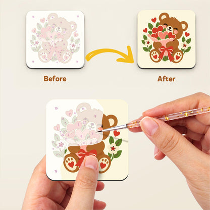 Lovebirds and Cupid Valentines fridge magnets – image 3